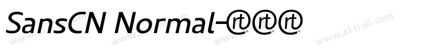 SansCN Normal字体转换
